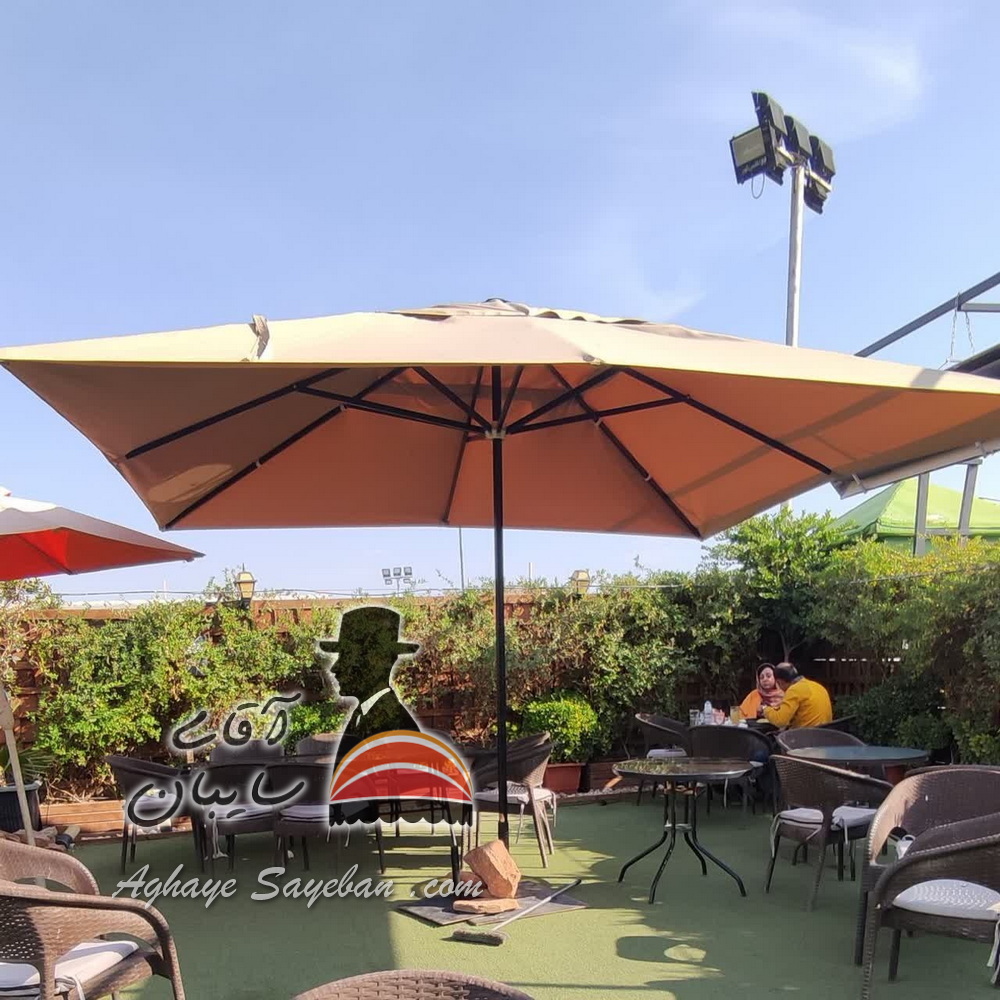 سایبان چتری پایه وسط مربعی (1)